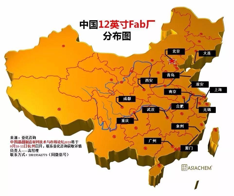 中国大陆12英寸晶圆项目地图！